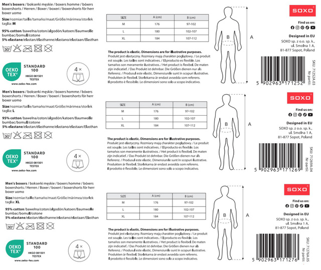 4 Paar von lustigen Boxershorts mit Weihnachtsmotiv in einzigartiger Verpackung | SOXO