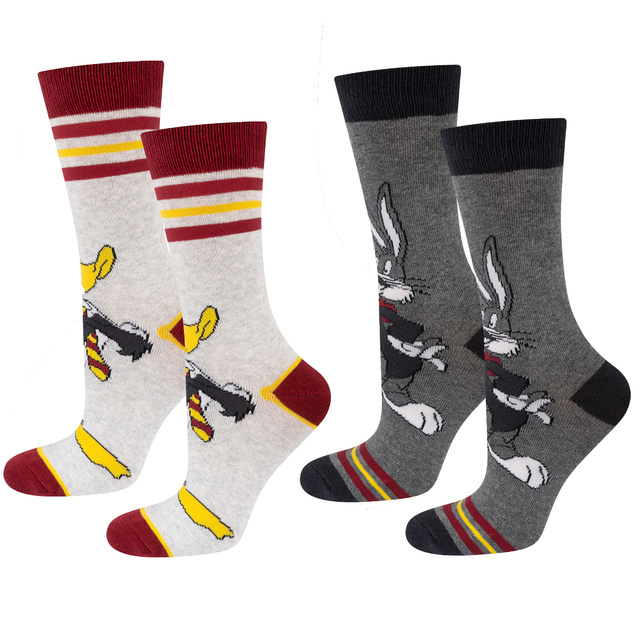 Set of 2x Men's colorful socks | Warner Bros | Bugs and Daffy | gift idea