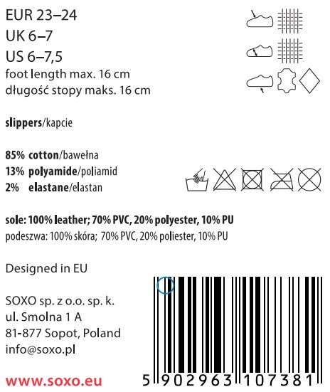 OUTLET Kapcie dziecięce różowe SOXO