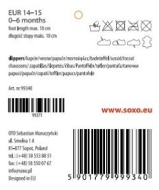 Kapcie niemowlęce złote SOXO pieski