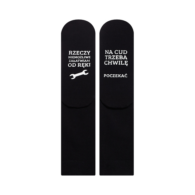 Men's long black SOXO socks