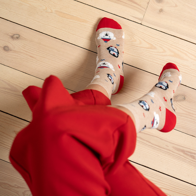 Men's and women's Christmas socks SOXO in a package