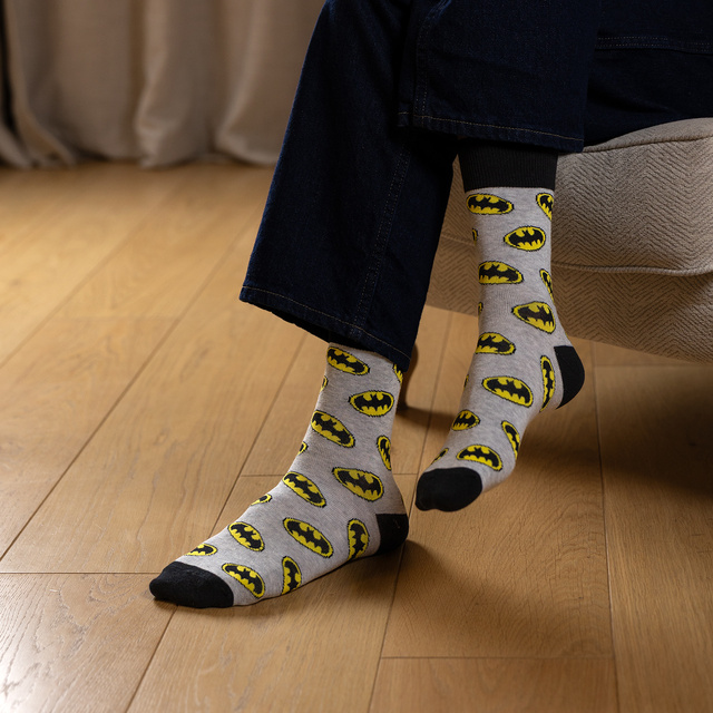 Set mit 3x Herrensocken mit Batmanmotiv | DC Comics | SOXO
