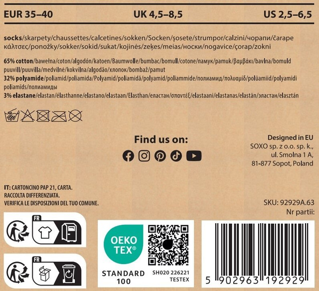 Skarpetki Stek i Hamburger 2-pak