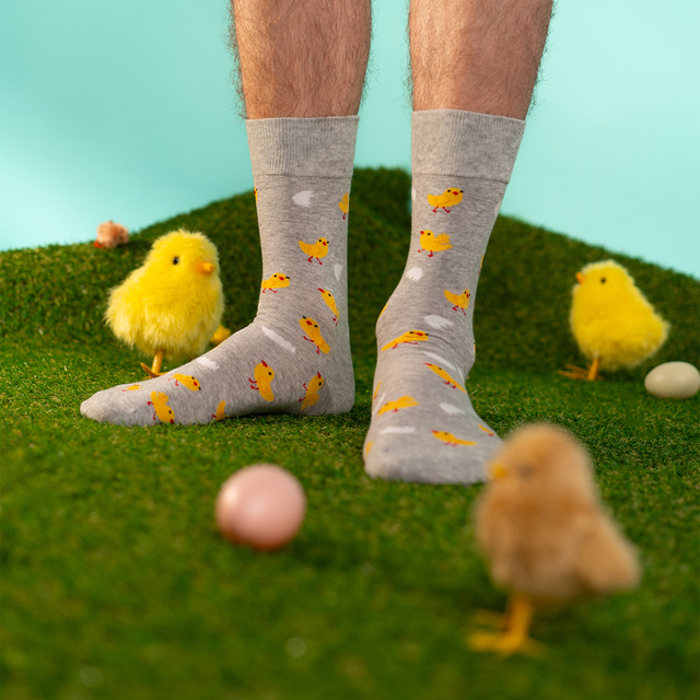 3 Paar von lustigen Socken mit Eggsmotiv in einzigartiger Verpackung | Damen-/Herrensocken | SOXO