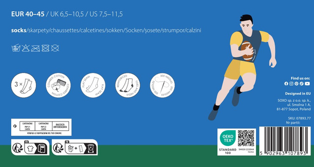 Skarpetki Rugby 3-pak