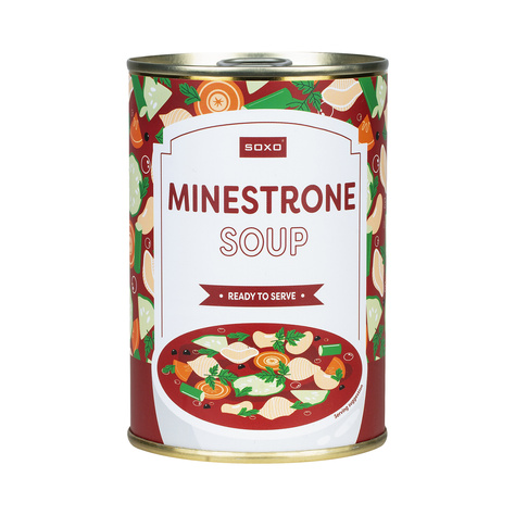 Colorful Men | Women's SOXO GOOD STUFF socks minestrone soup in a can, a cheerful idea for a Unisex gift