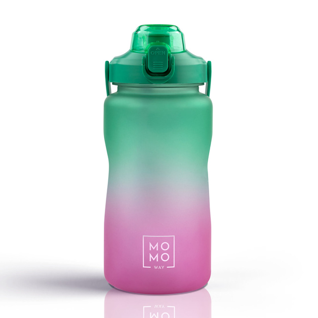 Wasserflasche 1500 ml grün-rosa | BPA free