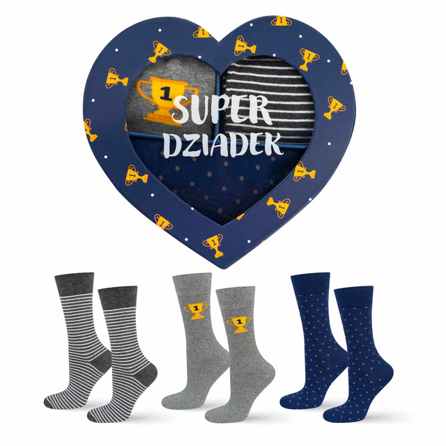 Skarpetki Super Dziadek 3-pak