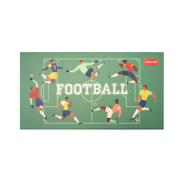 3 Paar von lustigen Socken mit Footballmotiv in einzigartiger Verpackung | Herrensocken | SOXO