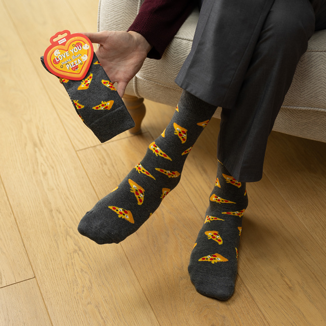 Love You More Than Pizza Socks