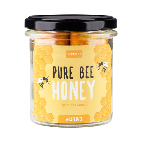 Bunte SOXO GOOD STUFF Pure Bee Honey Socken im lustigen Baumwollglas