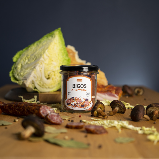 Lustige SOXO Herrensocken | Bigos im Glas | Baumwolle | ein Geschenk für ihn