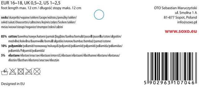 Rot Babysocken SOXO mit Sneaker-Motiv und Aufschriften