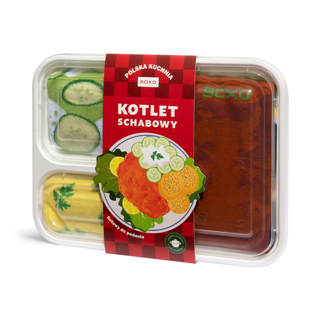 Herrensocken SOXO Schnitzel in der Verpackung - 2 Paare
