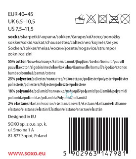 Gray SOXO men's socks with funny