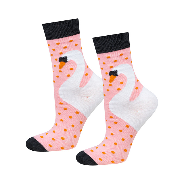 1 Paare von lustige Socken mit Schwan | Damensocken | SOXO