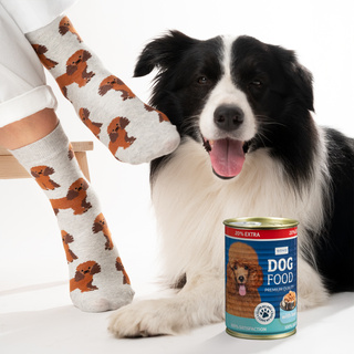 SOXO men's women's poodle socks in a can
