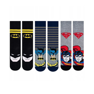 Set 3x bunten SOXO GOOD STUFF Socken für Herren Batman und Superman DC Comics