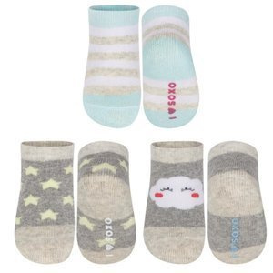 Bunte Set 3x Babysocken SOXO Geschenk