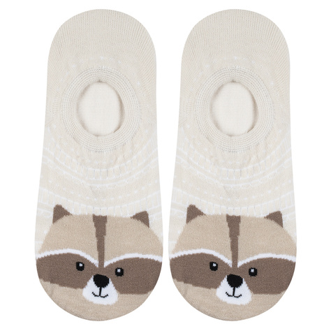 Bunte Damen Füßlinge kurze SOXO socken für Ballerinas Waschbär