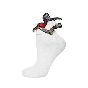 Damensocken SOXO weiße mit Kolibri