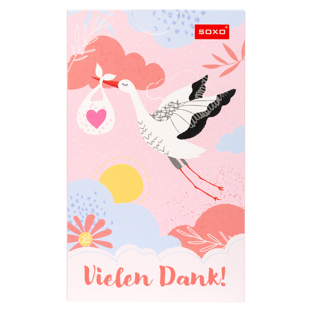 Lange Damensocken SOXO mit einem Storch