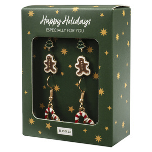 A set of SOXO earrings, a perfect gift idea for her Santa Claus