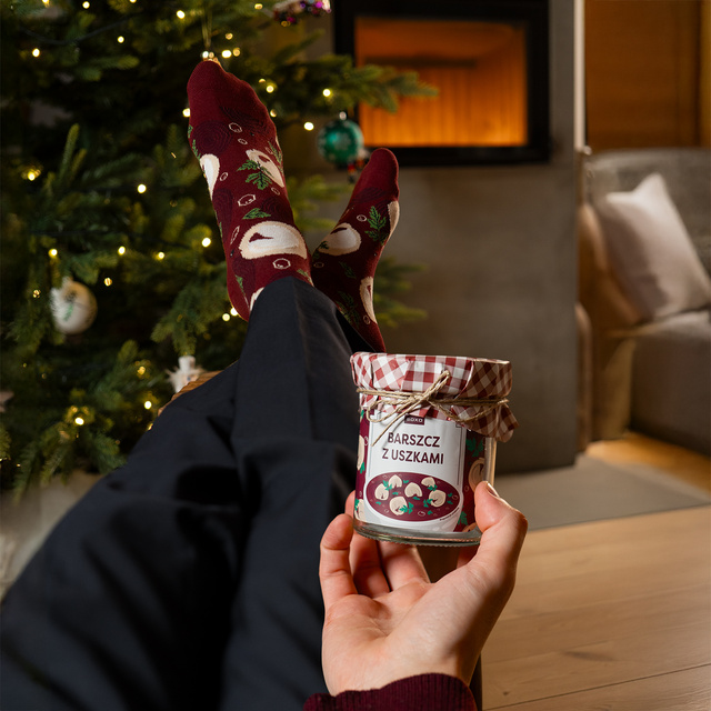 Herrensocken | Damen SOXO GOOD STUFF Borschtsch mit Klößen im Glas lustige bunte Geschenkidee für Ihn | für ihre Unisexy