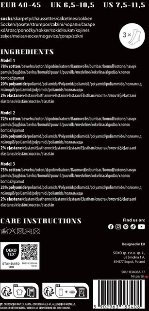 Set of 3x Colorful men's socks SOXO GOOD STUFF Whiskey for a gift