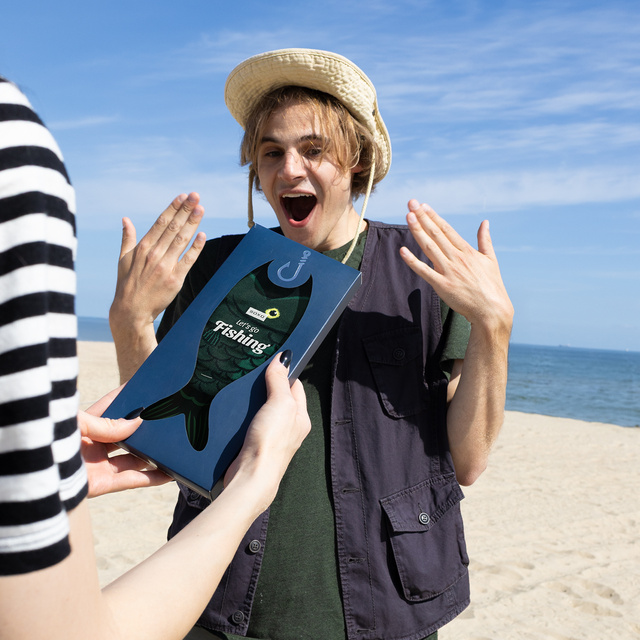 1 Paar von lustigen Socken | Let's go fishing| Herrensocken | SOXO