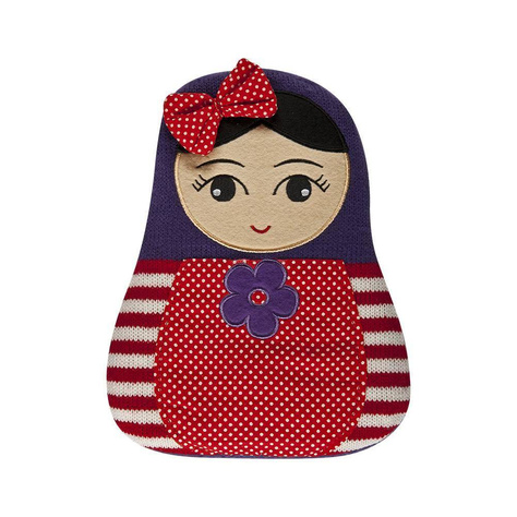 Colorful dry hot water bottle SOXO Heater in a cover for a gift for a doll