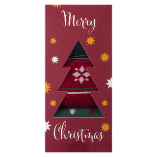 3 Paar von lustigen Socken mit Weihnachtenmotiv in einzigartiger Verpackung | Herrensocken | SOXO