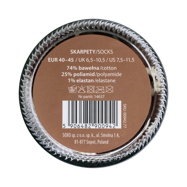 Set of socks in a jar mushrooms and herring