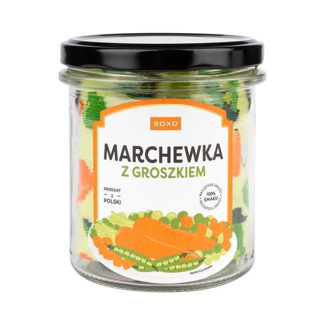 Skarpetki Marchewka z Groszkiem w Słoiku