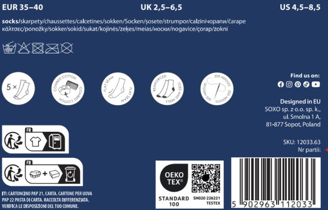 5x SOXO bunte Ostersocken für Herren und Damen