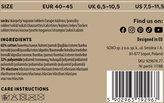 1 Paar von lustigen Socken mit Lebkuchen mit Zuckerguss motiv in einzigartiger Verpackung | Herrensocken | SOXO