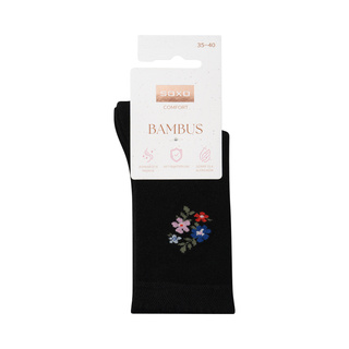 Bambussocken mit Blumenmuster