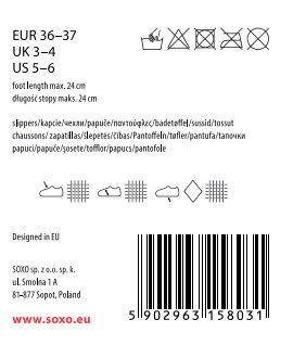 Hausschuhe für Mama SOXO mit polnischer Inschrift in einer Geschenkbox