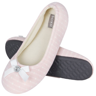 Women's SOXO ballerina slippers with diamond and hard sole