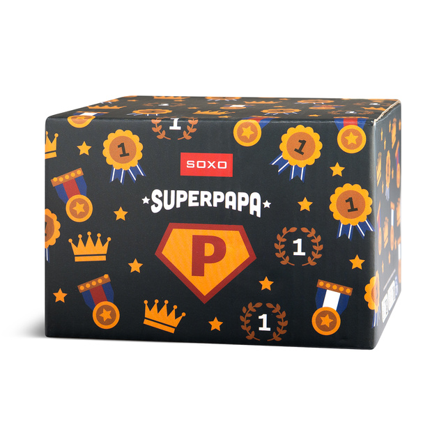 Skarpetki Super Papa w Kubku z Brelokiem
