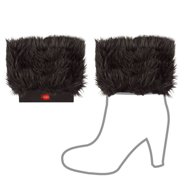 Women's SOXO furry legwarmers, short