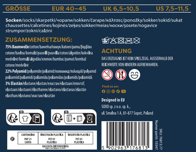 Men's Colorful socks SOXO smoked trout in a box