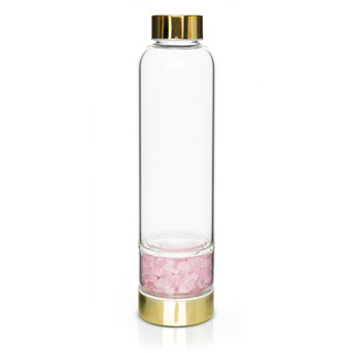 Butelka Szklana z Różowym Kwarcem 450 ml