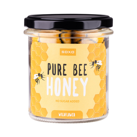 Skarpetki Damskie kolorowe SOXO pure bee honey w słoiku 