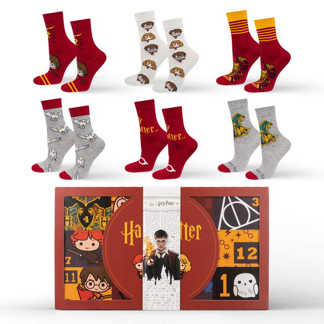 Advent Calendar with Socks Harry Potter 6-Pack