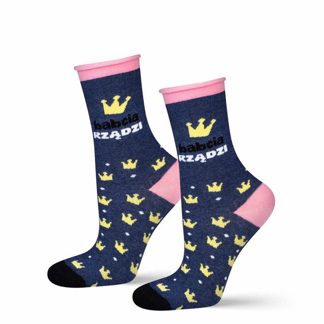 SOXO Damensocken Babcia rządzi