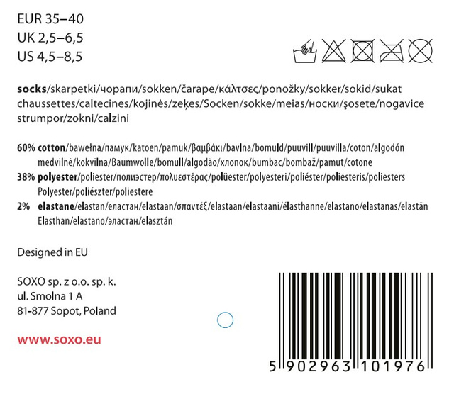 Damen Socken SOXO mit polnischen Untertiteln Baumwollen Geschenk