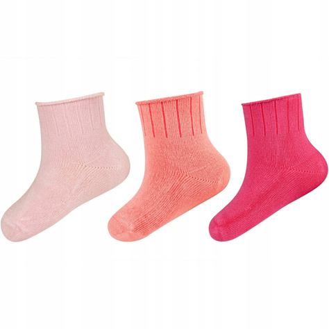 Set mit 3x Bunte Babysocken | rosa + orange + rot | SOXO