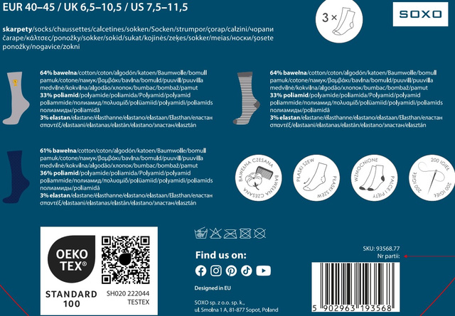 SOXO Herrensocken - "Super Dziadek"